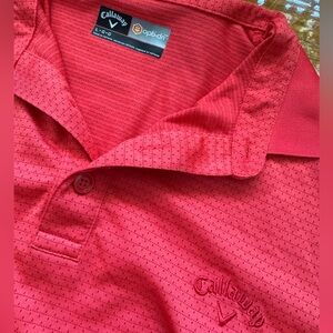NWOT Callaway Men’s Short Sleeve Golf Polo Shirt - Sunday Red